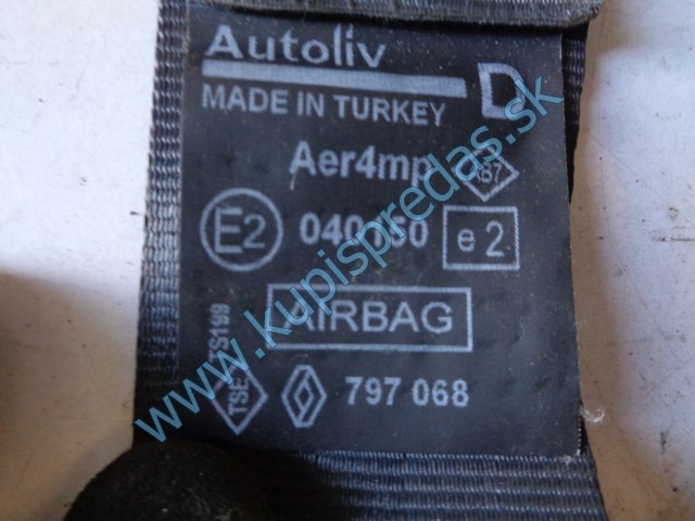 pravý predný bezpečnostný pás na renault tháliu 2, 